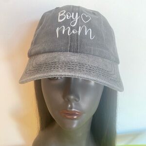 Gray 'boy mom' Baseball Cap